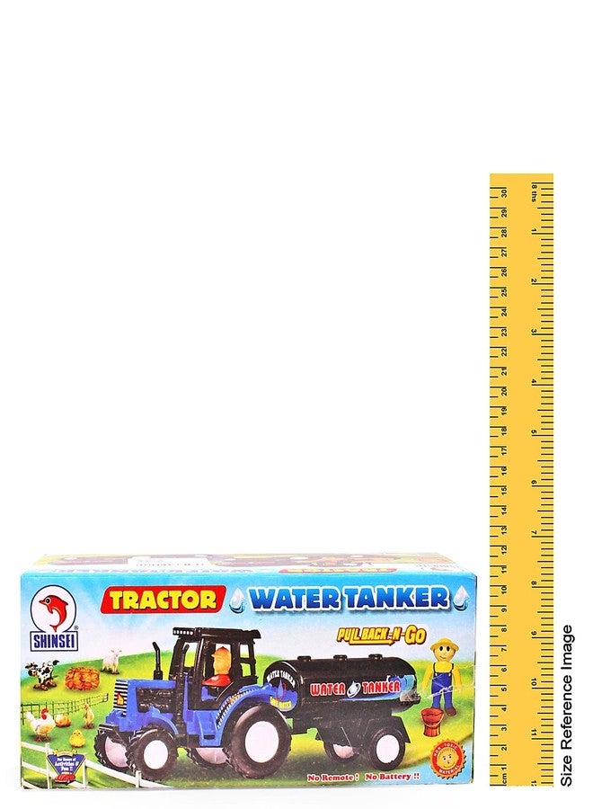 Shinsei Tractor Water Tanker Maintenance Free Pullback Spring Action Race Toy Gift for Boys 3+ Years. Strong ABS Plastic, NO Sharp Edges, BIS Certified. Pack of 1, Color Blue - Image 3